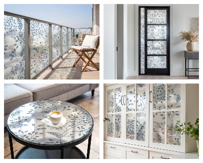 Brise-vue pour fenêtre Motif végétal