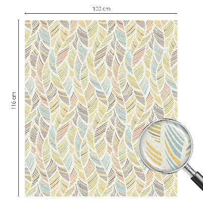 Film adhésif pour vitrage dépoli vitrail Plumes arc-en-ciel