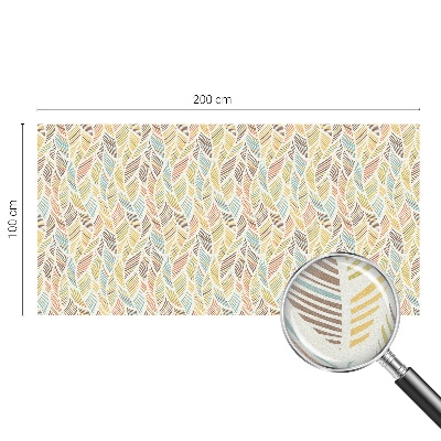 Film adhésif pour vitrage dépoli vitrail Plumes arc-en-ciel