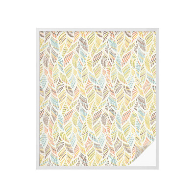 Film adhésif pour vitrage dépoli vitrail Plumes arc-en-ciel