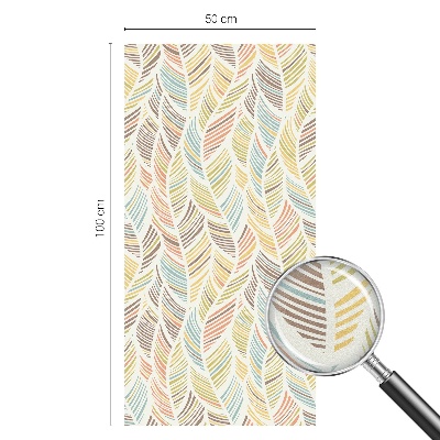 Film adhésif pour vitrage dépoli vitrail Plumes arc-en-ciel