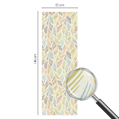 Film adhésif pour vitrage dépoli vitrail Plumes arc-en-ciel