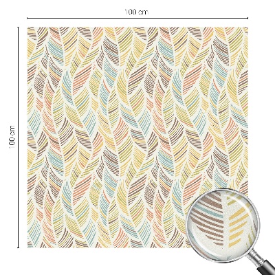 Film adhésif pour vitrage dépoli vitrail Plumes arc-en-ciel