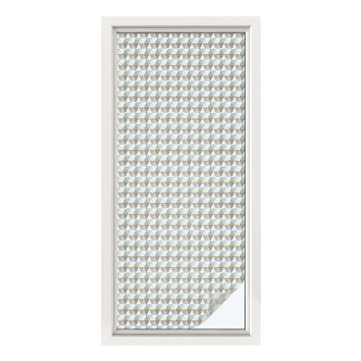 Film solaire fenêtre décoratif aspect vitrail Triangles géométriques