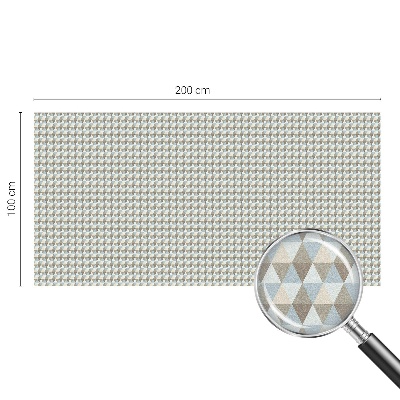 Film solaire fenêtre décoratif aspect vitrail Triangles géométriques