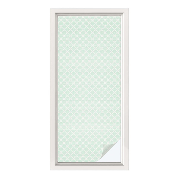 Film adhésif pour vitrage dépoli vitrail symétrie pastel