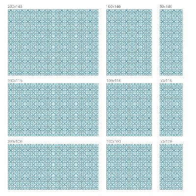 Sticker fenêtre vitrail adhésif ornements bleus