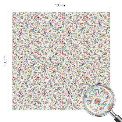 Sticker fenêtre vitrail adhésif exotisme coloré