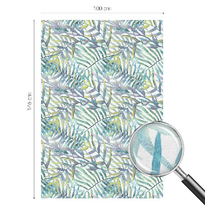 Film solaire fenêtre décoratif aspect vitrail aquarelle tropicale