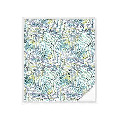 Film solaire fenêtre décoratif aspect vitrail aquarelle tropicale