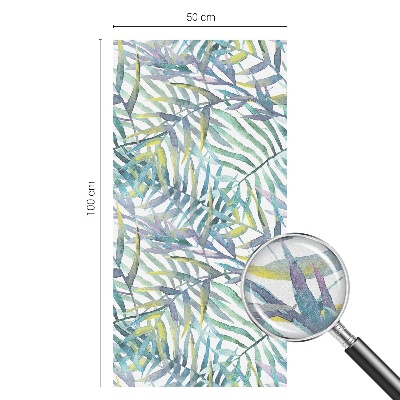 Film solaire fenêtre décoratif aspect vitrail aquarelle tropicale