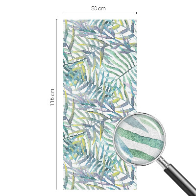 Film solaire fenêtre décoratif aspect vitrail aquarelle tropicale