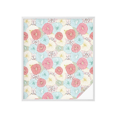 Brise-vue pour fenêtre fleurs pastel