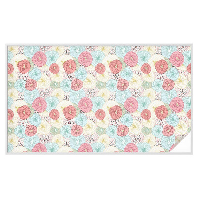 Brise-vue pour fenêtre fleurs pastel