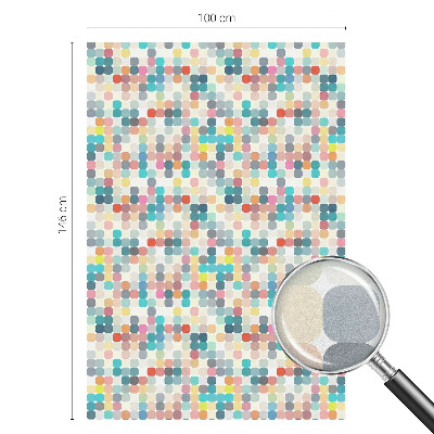 Film solaire fenêtre décoratif aspect vitrail Carrés colorés