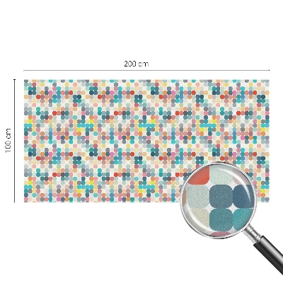 Film solaire fenêtre décoratif aspect vitrail Carrés colorés