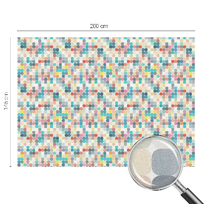 Film solaire fenêtre décoratif aspect vitrail Carrés colorés