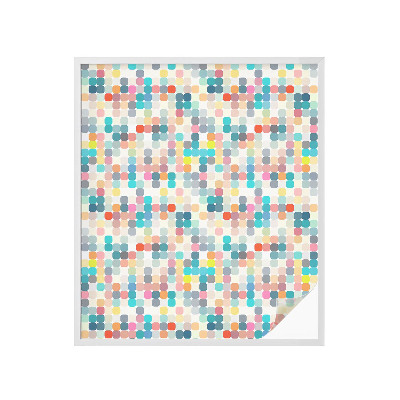 Film solaire fenêtre décoratif aspect vitrail Carrés colorés