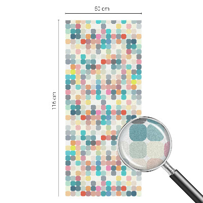 Film solaire fenêtre décoratif aspect vitrail Carrés colorés