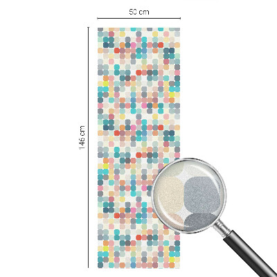 Film solaire fenêtre décoratif aspect vitrail Carrés colorés