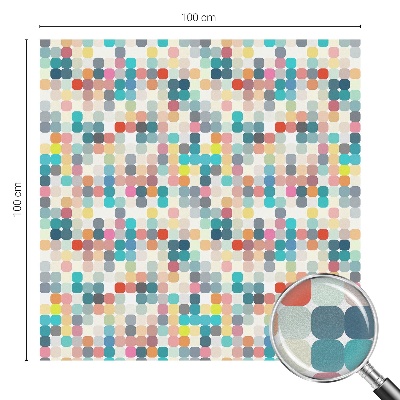 Film solaire fenêtre décoratif aspect vitrail Carrés colorés