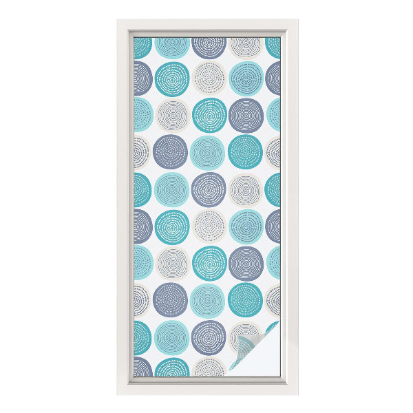 Sticker fenêtre vitrail adhésif Cercles géométriques