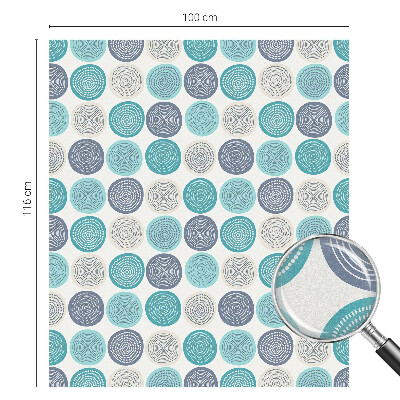 Sticker fenêtre vitrail adhésif Cercles géométriques