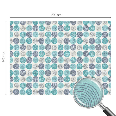 Sticker fenêtre vitrail adhésif Cercles géométriques