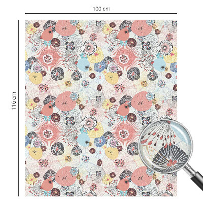 Brise-vue pour fenêtre fleur colorée