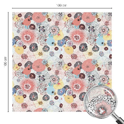 Brise-vue pour fenêtre fleur colorée