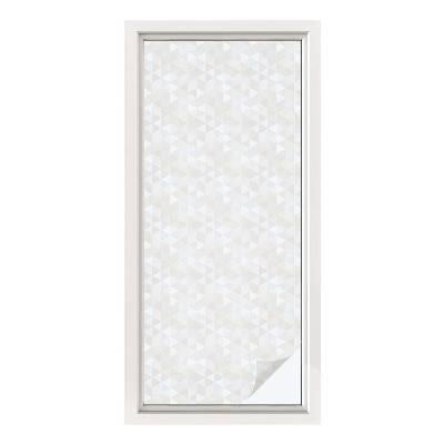 Film adhésif pour vitrage dépoli vitrail Motifs géométriques