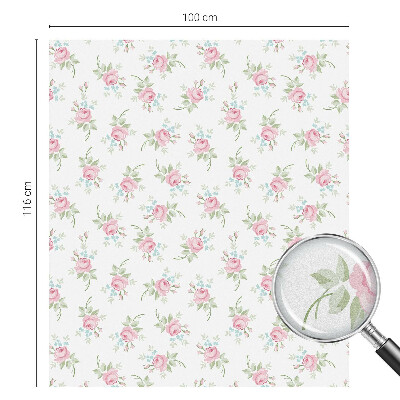 Film occultant pour fenêtre roses romantiques