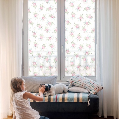 Film occultant pour fenêtre roses romantiques