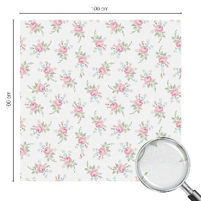 Film occultant pour fenêtre roses romantiques