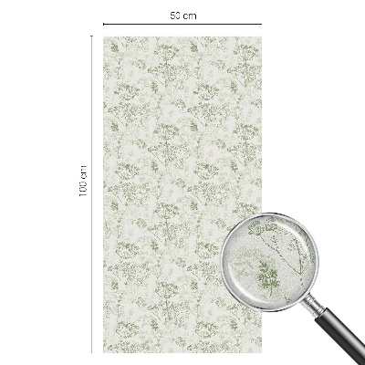 Film adhésif pour vitrage dépoli vitrail Motif botanique