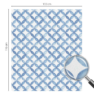 Film adhésif pour vitrage dépoli vitrail Fleurs géométriques