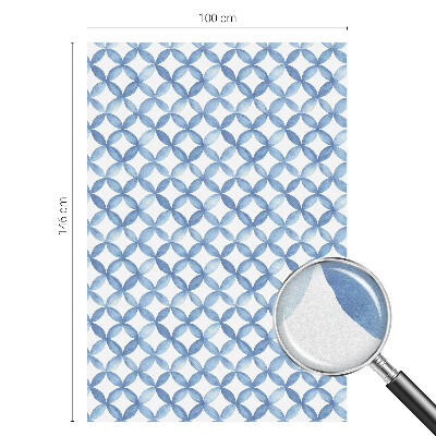 Film adhésif pour vitrage dépoli vitrail Fleurs géométriques