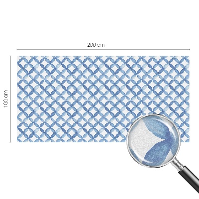 Film adhésif pour vitrage dépoli vitrail Fleurs géométriques