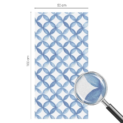 Film adhésif pour vitrage dépoli vitrail Fleurs géométriques