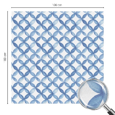 Film adhésif pour vitrage dépoli vitrail Fleurs géométriques