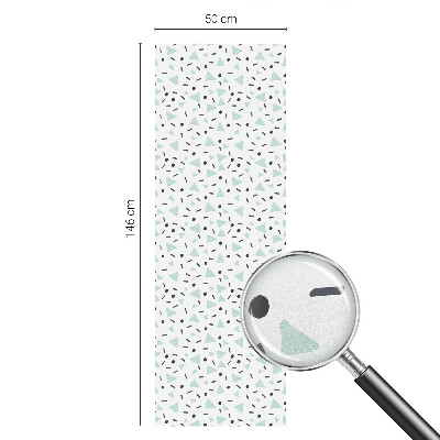 Sticker fenêtre vitrail adhésif figures géométriques