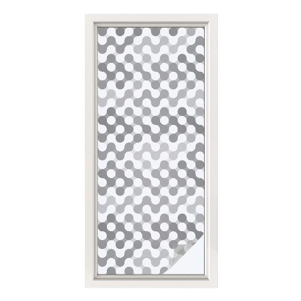 Film solaire fenêtre décoratif aspect vitrail Géométrie des ondes