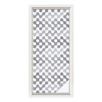 Film solaire fenêtre décoratif aspect vitrail Géométrie des ondes