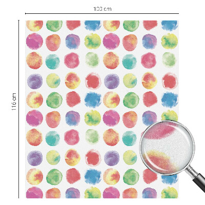 Film adhésif pour vitrage dépoli vitrail Cercles colorés