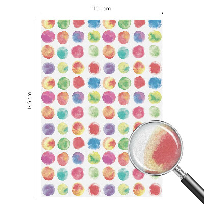 Film adhésif pour vitrage dépoli vitrail Cercles colorés