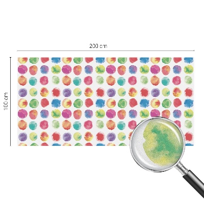 Film adhésif pour vitrage dépoli vitrail Cercles colorés