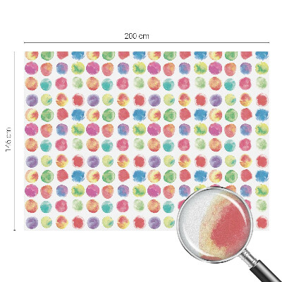 Film adhésif pour vitrage dépoli vitrail Cercles colorés