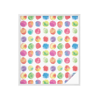 Film adhésif pour vitrage dépoli vitrail Cercles colorés