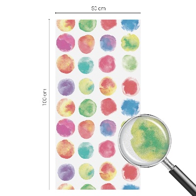 Film adhésif pour vitrage dépoli vitrail Cercles colorés