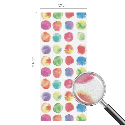 Film adhésif pour vitrage dépoli vitrail Cercles colorés